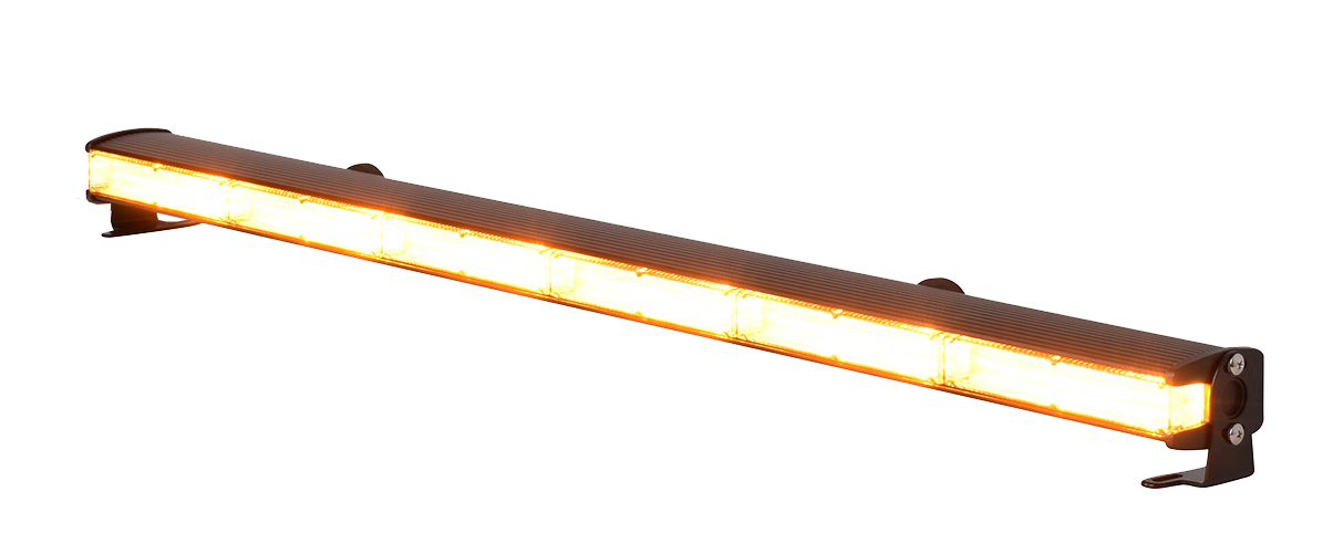Warnleiste „Warning“ mit 6 Leuchten à 9 zweifarbigen LEDs (orange/blau), 810 mm, 12/24 V